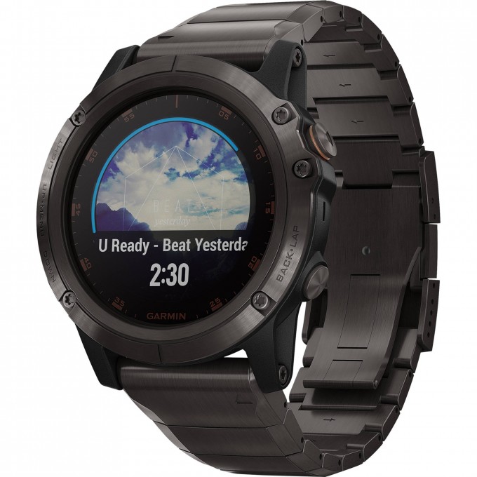 Часы GARMIN FENIX 5X Plus Sapphire черный с черным ремешком Россия 010-01989-11