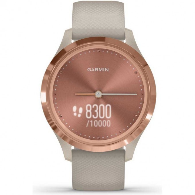 Часы GARMIN VIVOMOVE 3S розовое золото с песочным ремешком 010-02238-22