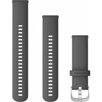 Ремешок GARMIN QUICK RELEASE BAND 22MM SHADOW GRAY/SILVER