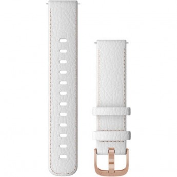 Ремешок GARMIN QUICK RELEASE BANDS (18 MM) WHITE LEATHER WITH ROSE GOLD HARDWARE