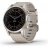 Смарт-часы GARMIN FENIX 7S PRO SAPPHIRE SOLAR золотистый корпус с кожаным ремешком цвета известняка 010-02776-30
