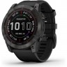 Часы GARMIN FENIX 7 Sapphire карбон серый с силиконовым ремешком 010-02541-11G